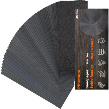 45 PCS Wet Dry Sandpaper 80-5000 Grit Sheets for Polishing & Finishing