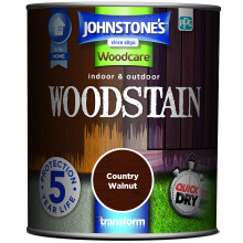 Johnstone’s - Interior & Exterior Woodstain - Country Walnut | Weathershield, UV Resistant, Quick Drying in 4 hours, Durable & Flake-Resistan, 5 Yea