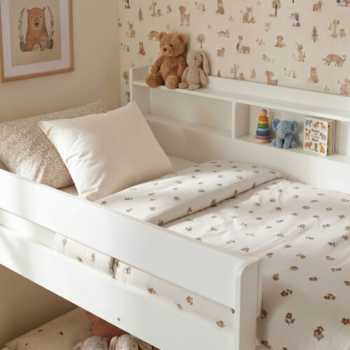 Noa and Nani Minna Space Saving Bunk Bed with Storage Units in White 1