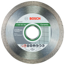 Bosch Professional 1x Diamond Cutting Disc Standard for Ceramic (for Stone, Tile, Ceramic, Ø 115 x 22,23 x 1,6 x 7 mm, Accessories for Angle Grinders