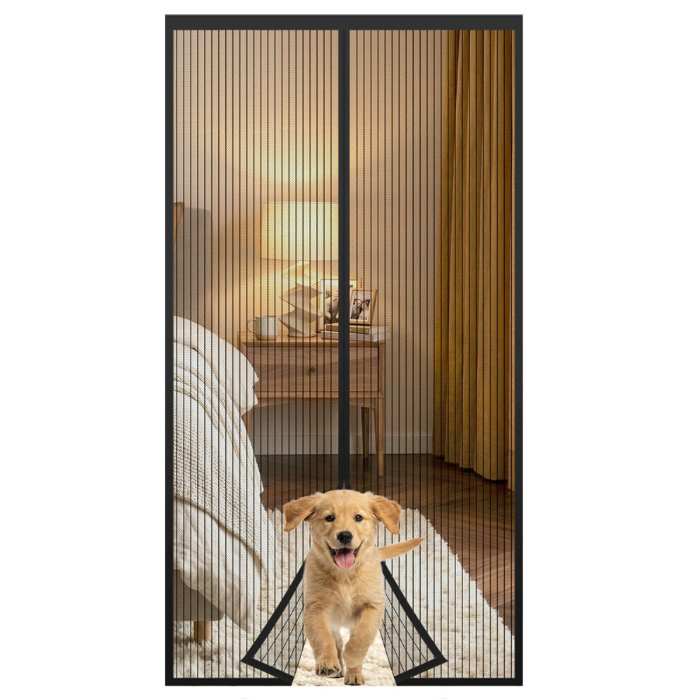Anpro Fly Screens For Doors,Powerful Magnets And Full Frame Magic Tape Magnetic Door Curtain,Heavy Duty Self-Sealing Mesh,Door Screen Automatically C 5004346245731
