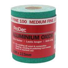 ProDec 10m Roll 100 Grit Medium-Fine Grade Green Aluminium Oxide Abrasive