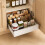 Living And Home No Drill Pull Out Cabinet Organiser Drawer, 35cm(W) x 43cm(D) x 8cm(H) 2