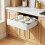 Living And Home No Drill Pull Out Cabinet Organiser Drawer, 35cm(W) x 43cm(D) x 8cm(H) 3