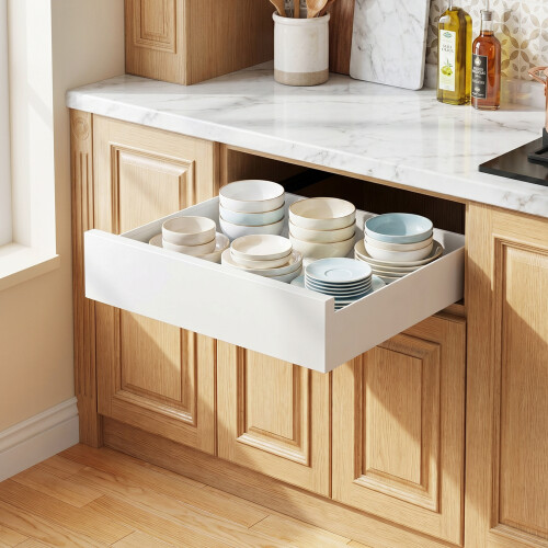 Living And Home No Drill Pull Out Cabinet Organiser Drawer, 35cm(W) x 43cm(D) x 8cm(H) 2