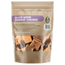 Green Olive Firewood Company - Olive Wood Chunks for Smoking, 5L (approx 1.6kg) BBQ Wood Chunks For use In BBQ's, Smokers - Flavoured Large Smoking C