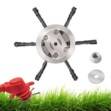 JAMSSOW Steel Wire Grass Trimmer Head, 6 inchs Solid Steel Wire Brush Strimmer H