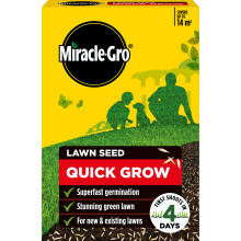 Miracle-Gro Quick GRO Lawn Seed, Child & Pet Friendly, Coverage 14m2, 420g Box, Green