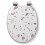 Croydex Croydex Pink Terrazzo Wooden Toilet Seat, Adjustable Flexi-Fix Hinges 1