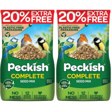 Peckish Complete Seed and Nut Mix for Wild Birds 1.7kg +20% Free, Brown (Pack of 2)