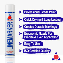 Aerosol Solutions Line Marker Grass and Road Spray Paint White 750 ml