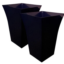 Tall Square Large Milano Planter Pots, Set of 2, Indoor and Outdoor Use, Modern Style, Garden Flower Vegitable Fruits Plant Pot Gloss Finish Dimensio