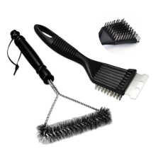 Fyfjur BBQ Cleaning Kit, 2 Pcs BBQ Cleaner Cleaning Brush with Stainless Steel S