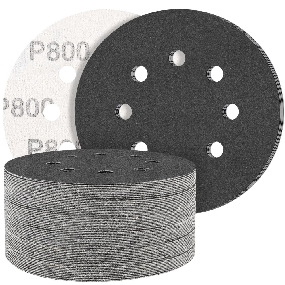 Stebruam 50Pcs 125Mm Dry Wet Sanding Discs 800 Grit, Hook And Loop Sandpaper Silicon Carbide Orbital Sander Discs For Polishing/Metal/Automotive 5009159975271