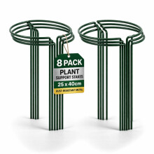 Albert Austin Pack of 8 Plant Supports for Garden Metal Frame Plant Support Stakes Easy to Install Protects Plant Stems Flower Supports for Plants Ou