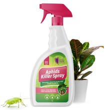 Aphids Killer Spray 1L – Insecticidal Soap Spray for Plants – Kills Greenfly, Blackfly, Whiteflies, Fungus Gnats and Other Pests – Ideal for Ind