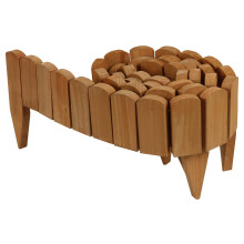 Woodside Log Roll Wooden Border Fence - 203cm x 10cm