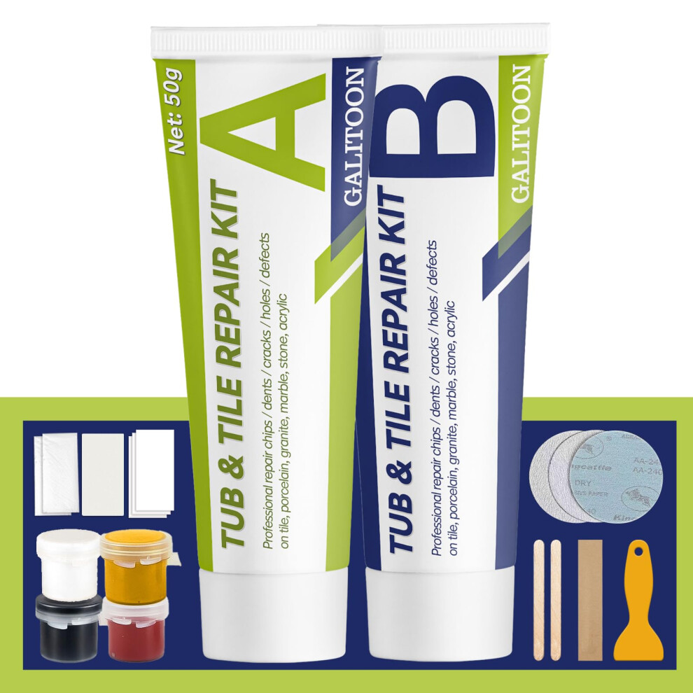Bath Repair Kit White, Sink Repair Kit, Enamel Tub Tile And Shower Tray Repairs Kit, Bathtub And Sink Repair Kits, Bathtub Crack Refinishing Kit To R 5006937036322