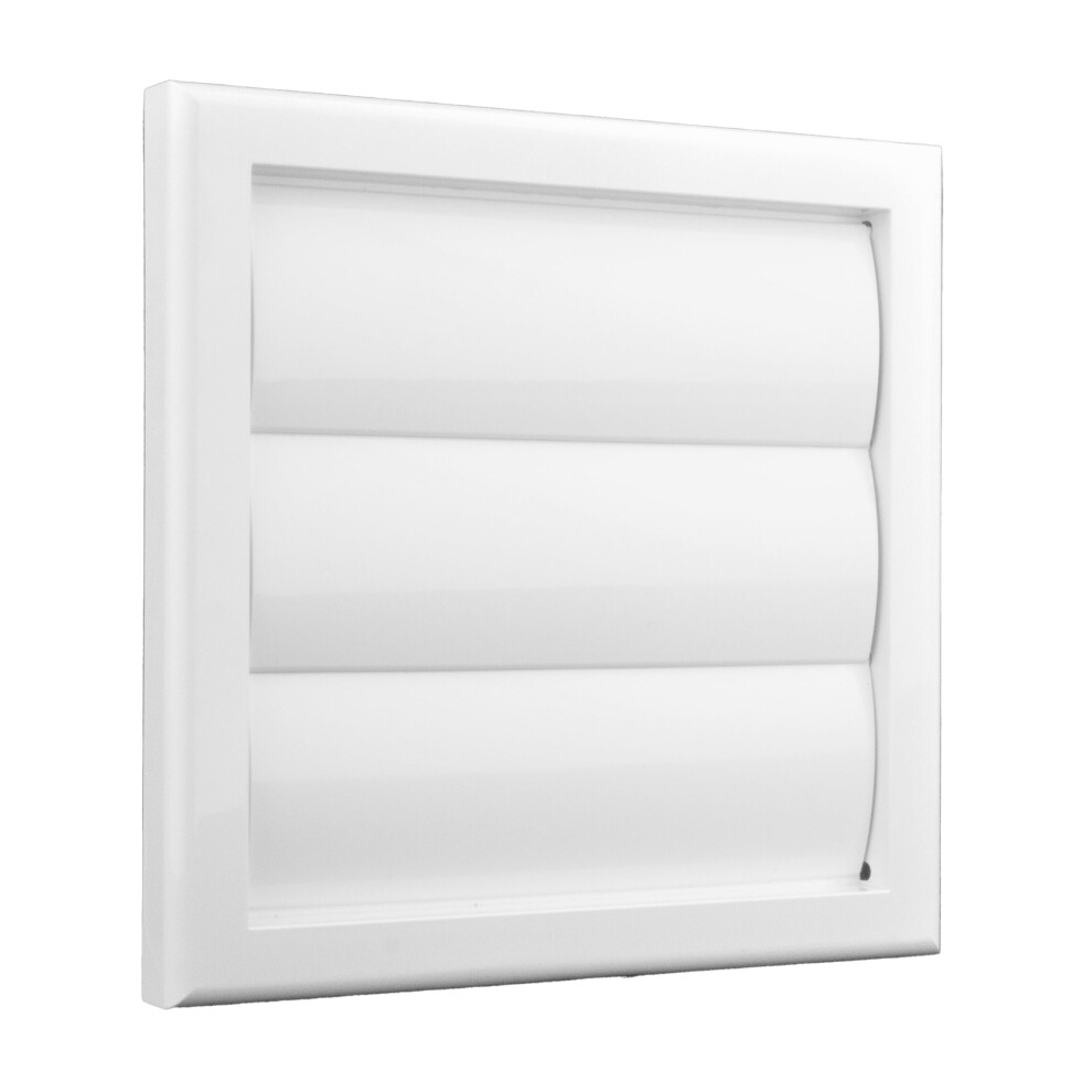 Vents 100Mm White External Gravity Vent Grille Â 155X155mm Diameter Outside Wall Cover For Extractor Fans, Bathroom & Tumble Dryer 5001474690013