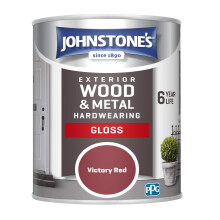 Johnstone's Exterior Hardwearing Gloss - Victory Red 750ml