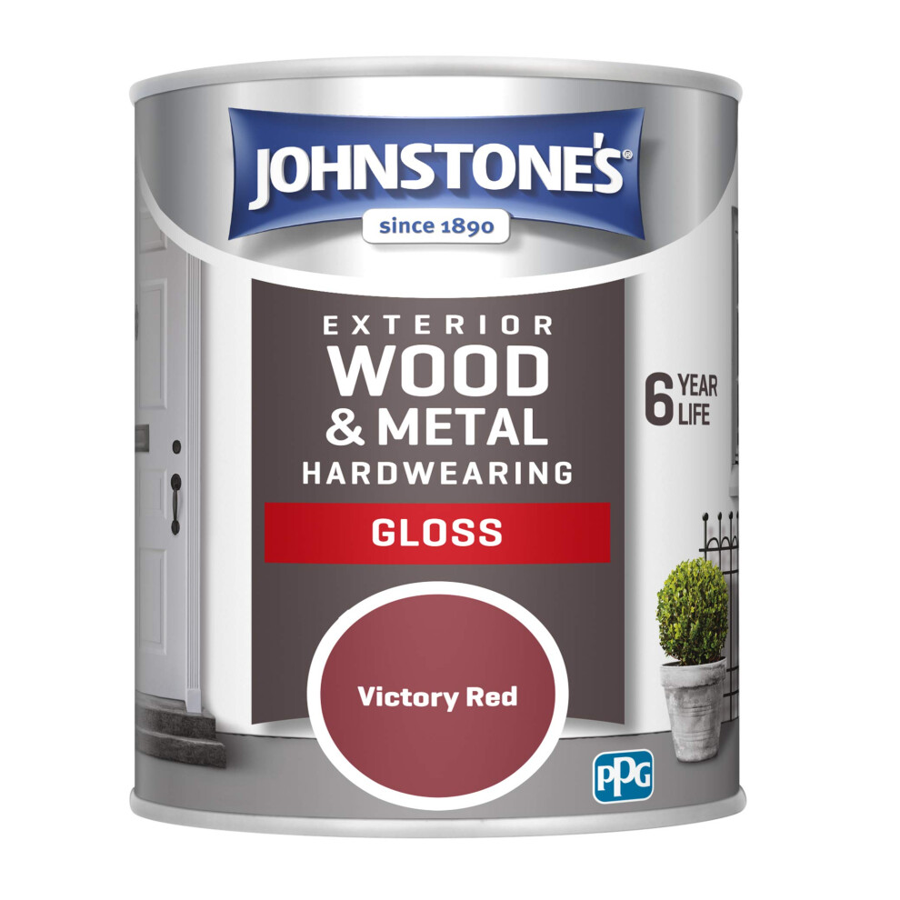 Johnstone's Exterior Hardwearing Gloss - Victory Red 750Ml