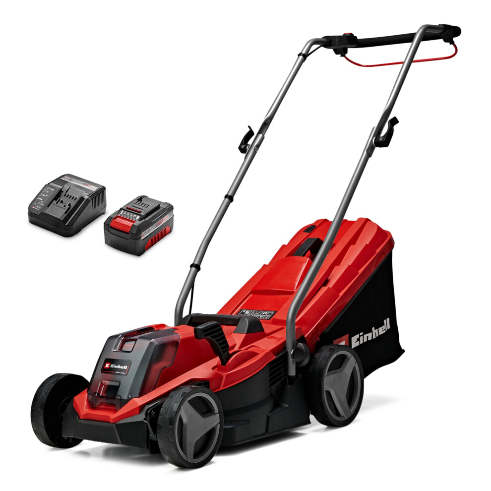 Einhell Cordless Lawnmower With Battery And Charger 18V Power X-Change, 33Cm Cutting Width, Brushless Motor, 30L Grass Box, 5 Cutting Heights Ge-Cm 1