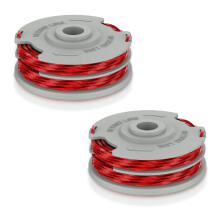 FUSHUI 2 Pack Strimmer Spool,Double Line Autofeed Spool and Line,Strimmer Line 1.5mm Ø0.05 in 36ft,Replace of FLY021,Compatible with Flymo Contour Mi