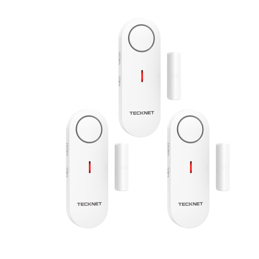 Tecknet Door Alarm Sensor, Window Alarms Sensors, 2-In-1 Alarm & Chime, 3-Level Volume Control, Door Sensor For Home Security, Wireless Burglar Alarm 5007924444649