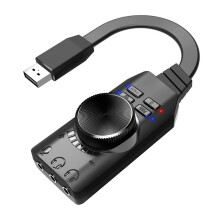 USB External Sound Card Adapter 7.1Channel USB Computer Game Sound Card 3.5mm USB Adapter Gaming Headset Enhancer