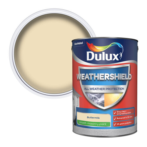 Dulux Dulux Weathershield Smooth Masonry Paint - Buttermilk - 5L