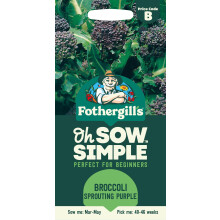 Fothergill's Oh Sow Simple, Broccoli Sprouting Purple Vegetable Seeds, Sow: Mar–May