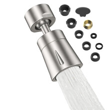 Hibbent 4 Spray Modes Kitchen Tap Sprayer Head, Brushed Nickel