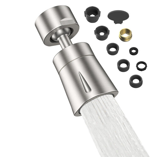 Hibbent 4 Spray Modes Kitchen Tap Sprayer Head, Brushed Nickel