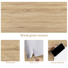 Alened Sticky Back Plastic Roll 60x500cm Wood Effect Vinyl Wrap Self A