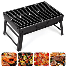 AGM Charcoal Barbecue, Portable Foldable BBQ Grill, Table Charcoal BBQ for Picnic, Travel, Garden, Camping-M size