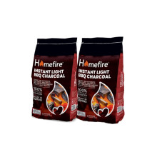 Homefiire Instant Light BBQ Charcoal 4 x 1kg | Ready to Use, Fast Lighting | Cle