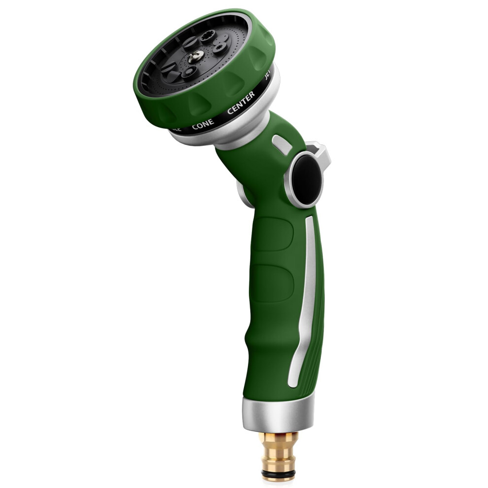 Restmo Garden Hose Pipe Spray Gun, Metal Jet Nozzle Sprayer Heavy Duty With 9 Patterns, High Pressure Water Sprayer With Thumb Flow Control, Ideal Fo 5002874312741