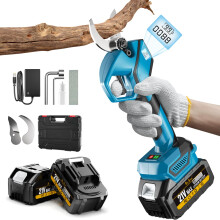 Electric Pruning Shears, Cordless Secateurs with 1000W Brushless Motor & 2X 4.0Ah Batteries, Professional Electric Scissors with Max 35mm Cutting Dia