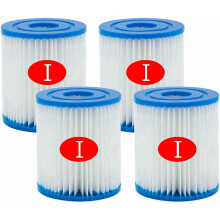 Mscomft For Pool Filter Cartridge Size 1,Filters Cartridge for Inflatable Swimming Pool,3.1 x 3.5 Inch Replacement Easy Filter Cartridge for Type I (
