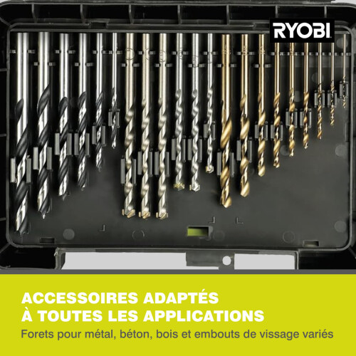 Ryobi Ryobi bit and Drill Set 60 Pieces RAK60DDF Accessory Set for Drilling 1