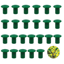 24 Pcs Cane Toppers Caps, Green Rubber Garden Bamboo Cane Topper Protectors for Bamboo Sticks/Canes Plant Supports, Safe and Covers for Gardening, Gr
