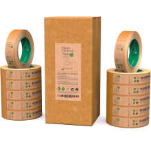 Pandabode Paper Packing Tape 24mm x 50m Strong, Sticky, Recyclable Brown Kraft Paper | 1/3/6/12 Eco Essentials for Parcel Packaging, Moving and Multi
