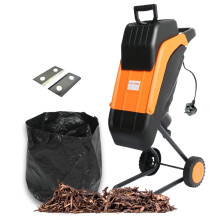 Lazy-Shred Electric Garden Chipper Shredder Mulcher - 50L Debris Bag - Adjustabl