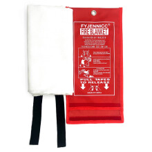 FYJENNICC Fiberglass Fire Blanket with Flame-retardant cotton tapes, 39.339.3 Inches, 2Pack