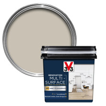 V33 Renovation Multi-Surface Paint, Hemp Satin, 750ml | Direct to over 20 surfaces, No undercoat needed, Water & impact resistant, Ultra durable