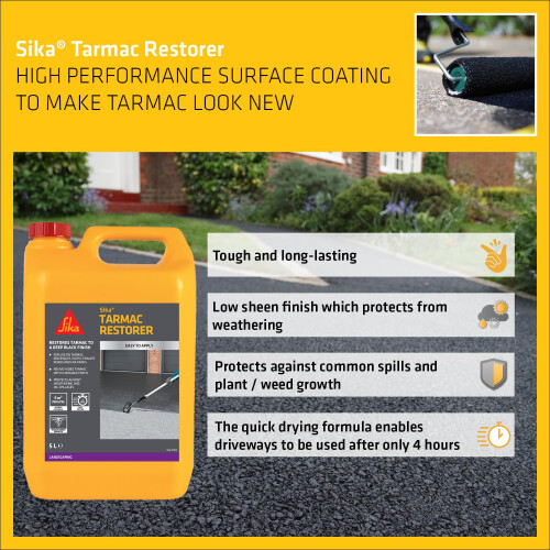 Everbuild Tarmac Restorer, Deep Black Finish, 5 Litre 2