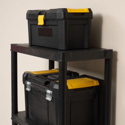 Addis Addis 4 Tier Plastic Storage Shelving Units Twin Pack – Durable Freest 1