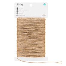 jijAcraft 50m Brown Garden Twine 2mm: Natural Jute String, Rustic Jute String Twine for Gift Wrapping, DIY Crafts, Climbing Plant, Handmade Arts, Wed