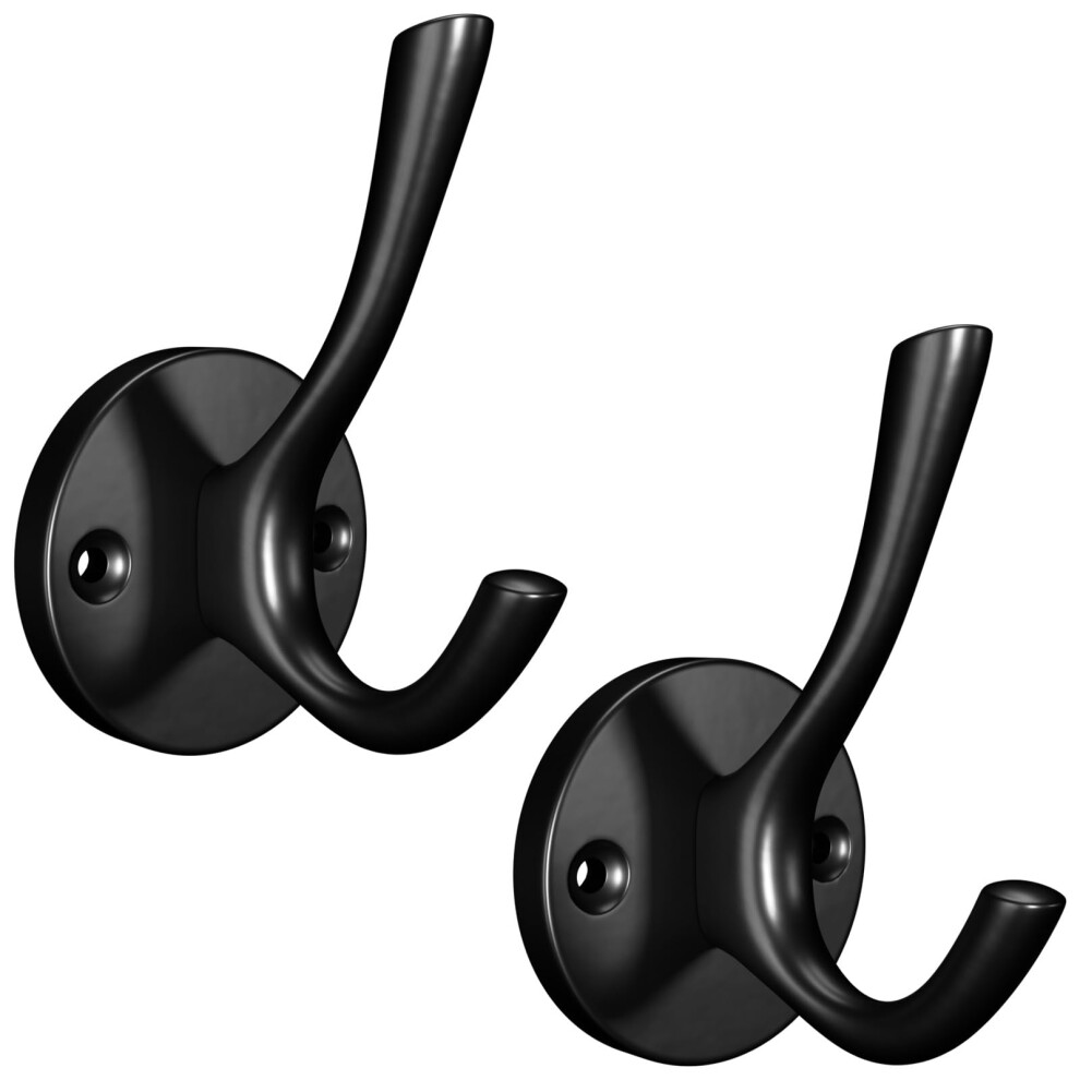 Yundoza 2 Pack Bathroom Towel Hooks, Screw In Door Hooks For Hanging Coat Robe K 5005986269637