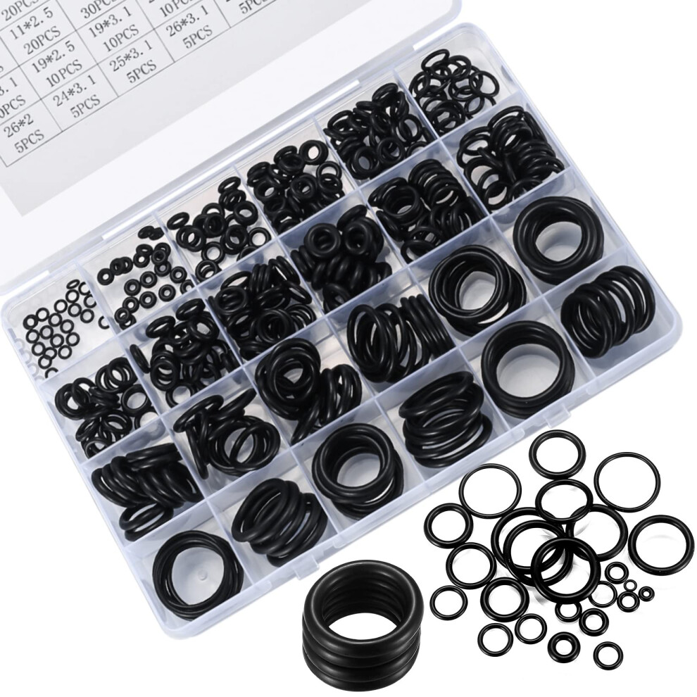 360 Pcs Rubber O-Ring Washer Gaskets Seal Assortment Kit, Kitchen Tap Washers Seals Spacers For Mixer Taps Electrical Hydraulic Plumbing Spacer Gaske 5005031230667